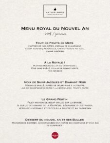 Réservation pour le souper du réveillon 2025